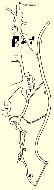 sketch map of Blists Hill open air museum, Ironbridge